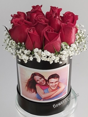 11 Red Roses Box with Photo