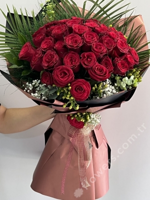 Deluxe 41 Red Rose Bouquet