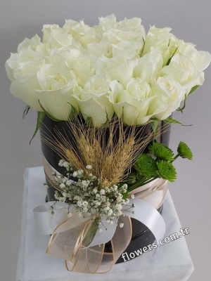 Beautiful White Roses Box