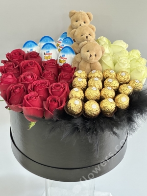 Red Rose & Teddy & Chocolate Large Box