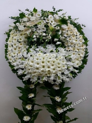 Luxury White Funeral Sympathy Stand