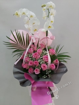 Baby Girl Pink Flower Arrangement