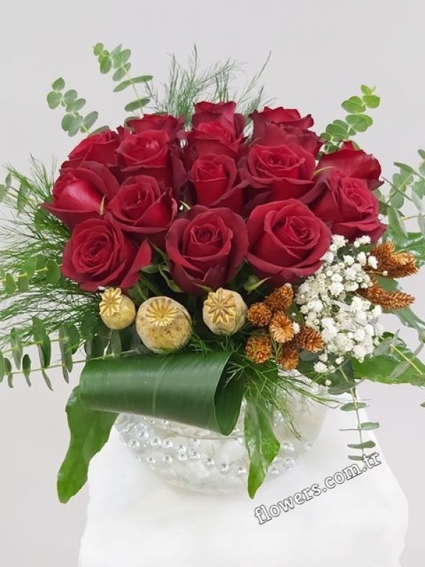 15 Roses Decorative Arrangement