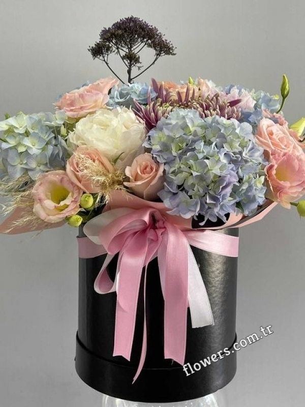 Hydrangea Arrangement In Box