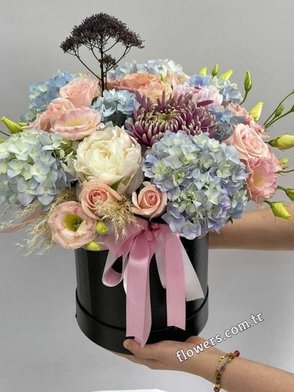 Hydrangea Arrangement In Box