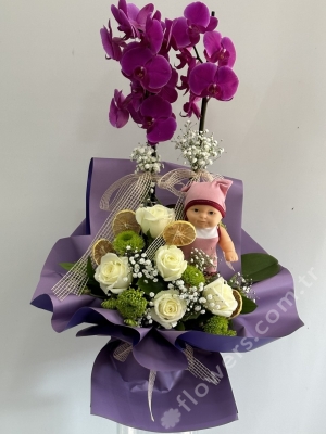 Welcome Baby Girl Arrangement